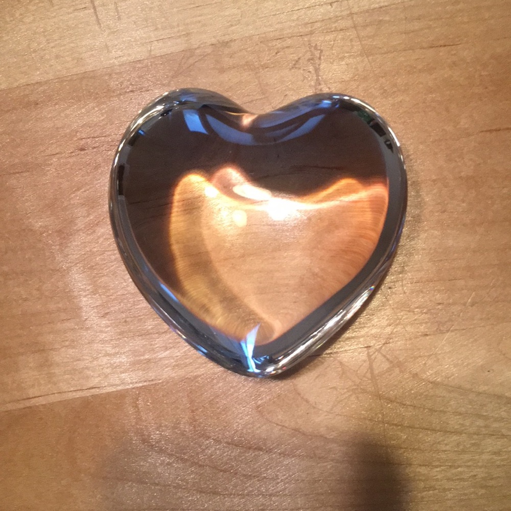 Baccarat Puffed Crystal Heart ♥️ NIB